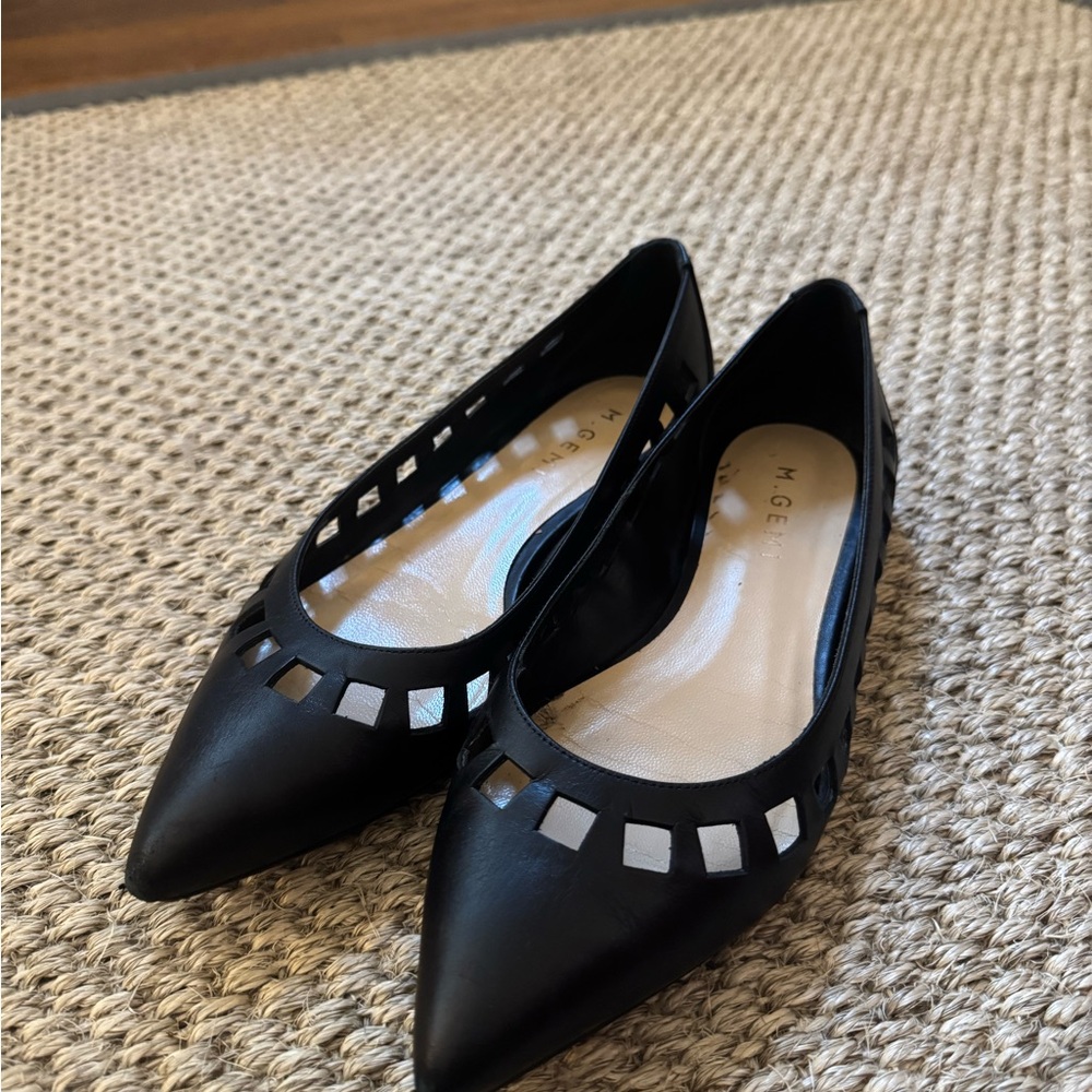 M. Gemi Black Cutout Flats